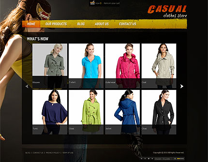 Clothes store Fancy CMS flash template