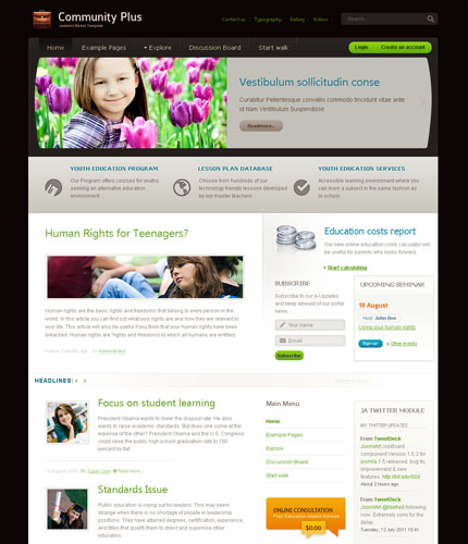 Community Plus Joomla template